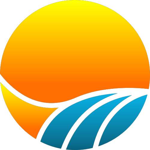 黃色藍(lán)色太陽(yáng)波浪矢量logo圖標(biāo) logo png