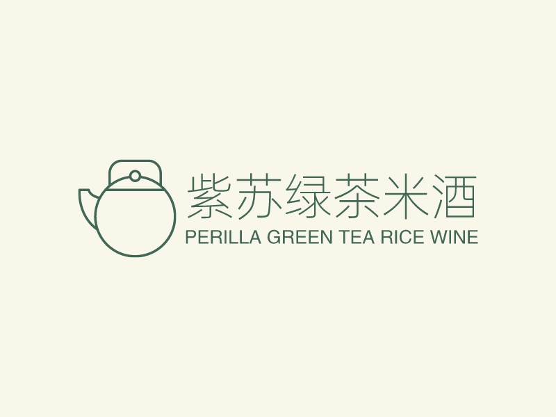 紫蘇綠茶米酒logo設計